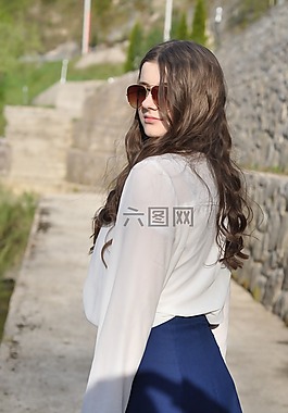女孩,連衣裙,裙子