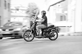 滑板車,交通,女子