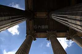 柱狀,古董,廟