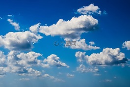 天空,云,藍色的天空的云彩
