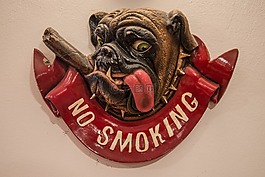 禁止吸烟,牛头犬,迹象