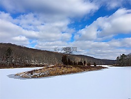 湖,雪,凍結(jié)