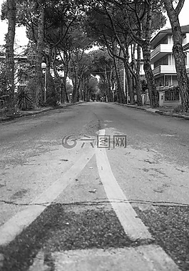 街,意大利,黑色和白色