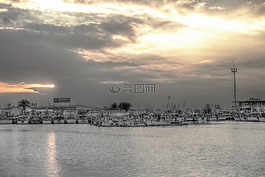 海港,游艇,海