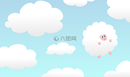 羊,天空,繪圖