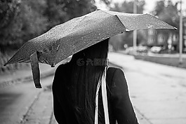 女子,雨,傘