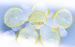 柠檬,冰,夏季