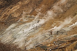 大涌谷,蒸汽,火山遺跡