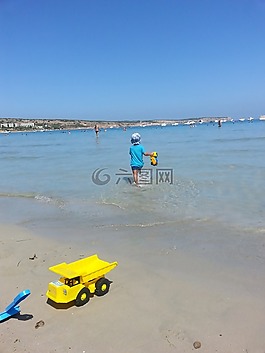 夏天,海,海灘