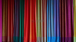 空間,窗簾,階段