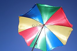 阳伞,防晒,蓝蓝的天空