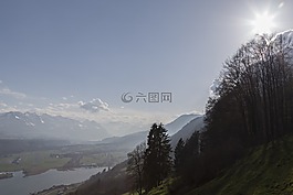 alpnachersee,abendstimmung,日落