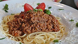 意大利面,肉醬,巴馬