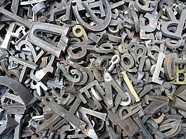 印刷品,字母,金屬