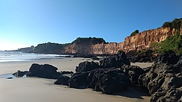 海邊,海灘,懸崖