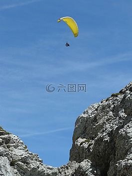 滑翔傘,瑞士,山
