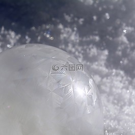 肥皂泡沫,冰柜,冬天