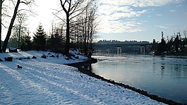 河,雪,景觀