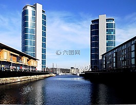水,建筑物,高層建筑