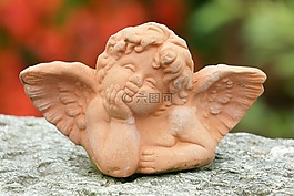 天使,雕塑,和諧