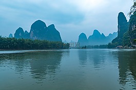 漓江,江景,落日