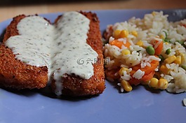 煎魚,醬,水稻