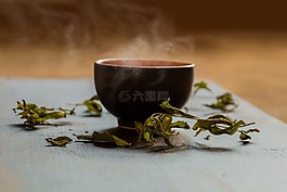 t恤,茶杯,綠茶