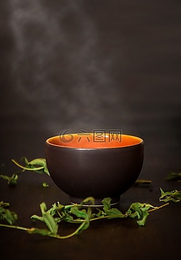 t恤,茶杯,綠茶