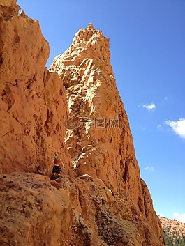 红色岩石,高峰,自然