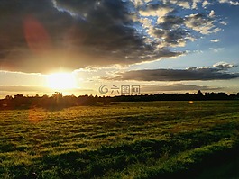 日落,休息,abendstimmung