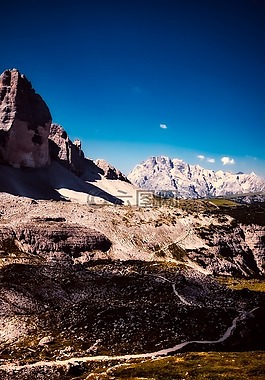 意大利,山,景觀