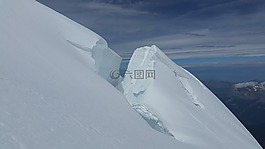 冰川,裂隙,冰塔