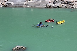 漂流,筏,水
