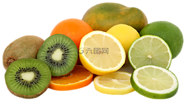 水果,孤立,水果片