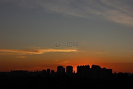 日落,天空,太陽