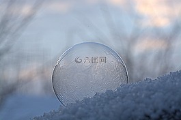 肥皂泡沫,凍結,冰凍泡泡