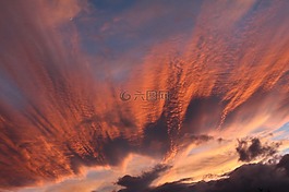 日落,云,天空