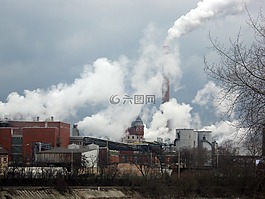 工業廠房,煙,煙囪