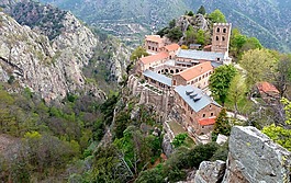 修道院,圣馬丁 canigou,比利牛斯