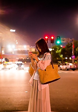 人像,夜景,女性
