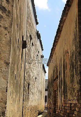 胡同,房子,街