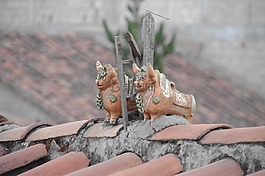 秘魯庫斯科,印加飾,屋頂