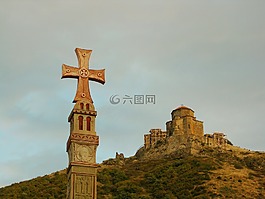 教堂,老,寺