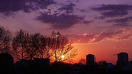 日落,夜晚的天空,發(fā)光