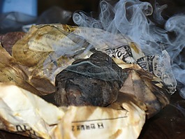 甘薯,烟,熏制
