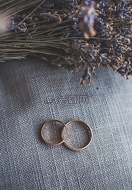 鮮花,結(jié)婚戒指,沒(méi)有人
