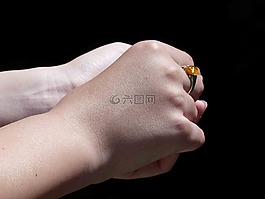 手,戒指,兒童