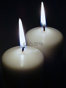 蜡烛,蜡烛灯,火焰