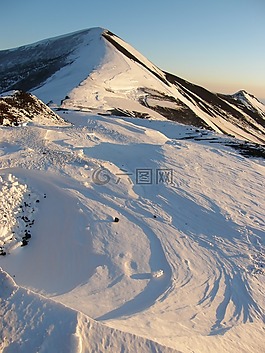 火山,山,腳