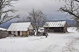 冬天,雪,谷倉(cāng)